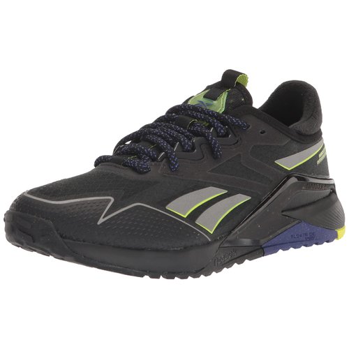 Reebok Unisex Nano X2 Tr Adventure Cross Trainer, Black/Bold Purple/Acid Yellow, 12 US Men