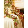 Brightown Christmas Garland with Lights, Battery Operated, 6 Ft 20 LED Lighted Pine Leaves Garland Decorated with Pine Cones, Berry, Eucalyptus Leaves, Indoor Christmas Lights for Mantle Stairs Wall