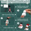 Poen 24 Pack Snowman Craft Kit for Kids Christmas Snowman DIY Craft Kit Build Snowman Decorating Kit Snowman Modeling Clay Hats Buttons Scarfs Kit Snowman Kit Foam Balls Craft Supplies for Xmas