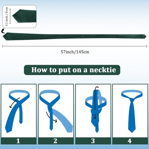 Syhood 12 Pieces Solid Satin Ties Pure Color Ties Set Business Formal Necktie Tie for Men Formal Occasion Wedding (Classic Colors)