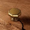 Goo-Ki Antique Brass Zinc Alloy Cabinet Knobs - 6 Pack Single Hole Center Affordable Luxury Vintage Drawer Knobs Hardware for Kitchen, 2201-GT-DAN