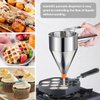 Choxila 40oz Pancake Batter Dispenser, Stainless Steel 4 Caliber Funnel Cake Dispenser with Stand Great for Pancakes, Cupcakes and Baked Goods