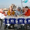 Guzbewu 80th Birthday Party Supplies for Men,3pcs Sliver Blue 80th Birthday Tablecloth Rectangle Happy 80th Birthday Table Cloth for Blue 80th Birthday Decorations