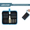Libraton Small File Set, Needle Diamond Files 13PCS, 6pcs Jewlers Files & 6 Steel Files for Precision Metal File Work, Wood Files, Woodworking, Plastic Carving Tool with Steel Brush and Carry Case