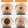 Pomsare Upgraded 4PCS Wood Grinding Wheel for 4" or 4 1/2" Angle Grinder, Grinder Wheel Shaping Disc w/Chain Attachment, Wood Carving Disc Tool for Cutting Sanding Polishing