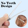 Gingbiss 24 Pcs Duck Billed Hair Clips for Styling Sectioning, 3.5 inch Metal Alligator Hair Clips for Women, Pin Curl Clips for Hair Roller,Salon,Bows DIY, Silver