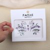 WRBAJIS Christmas Face Gems Stick on Glitter Face Jewels for Women Self-adhesive Eyes Face Rhinestone Crystal Temporary Tattoo Stickers for Xmas Makeup Dress-up Festival Holiday Party Decoration 2Pcs