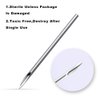 ATOMUS Body Piercing Needles, 14G 16G Stainless Steel Sterile Disposable Ear Nose Navel Nipple Lip Piercing Needles (100pcs 16G)