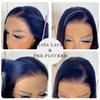 MITIMES 13x6 Dark Blue Straight HD Lace Front Wig Pre-Plucked Glueless Long Straight Blue Lace Front Wigs Synthetic Wear and Go Lace Front Wigs