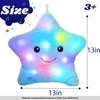 Cuteoy 13“ Musical Blue Star Plush Pillow Glowing Twinkle Night Light Stuffed Animal LED Toys Adjustable Volume Birthday for Girls Boys