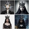 WOFASHPURET Crow Crown Cosplay Headpiece - Gothic Queen Tiara Costume for Women and Men, Goth Party Decor