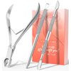 Utopia Care Cuticle Trimmer with Cuticle Pusher, Nail Cuticle Trimmer Set, Manicure Kit, Pedicure Kit, Sharp Cuticle Nippers Professional, Cuticle Pusher Tool, Cuticle Remover Tool Kit (Silver)