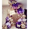 MEBAY Grey Violet Maca Purple Gold Balloons Garland Arch Kit, 146Pcs Latex Balloons Different Sizes 18 12 10 5 Inch for Party Decoration Birthday Wedding Engagements Anniversary Baby Shower