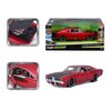 Maisto 1969 Dodge Charger R/T Red Metallic with Black Hood and Black Stripes Classic Muscle 1/25 Diecast Model Car