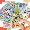 24 PCS Make a Face Stickers for Kids - Make Your Own Stickers Animal Mix and Match Sticker Sheets with Safaris, Sea and Farm Animals for Kids Party Favor Supplies Craft Activities Ages 3+
