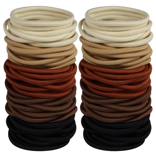 Thick Hair Ties No Damage 120 Pcs, Hair Bands for Women's Hair Elastics for Women Men Girls Ponytail Holders Elastic Hair Tie Hair styling Accessories (4mm)