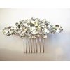 Generic Crystal silver hair comb barrette clip bridal clip silver bridal barrette, 4
