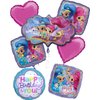 Anagram Shimmer and Shine Birthday Party Supplies 7pc Balloon Bouquet Decorations
