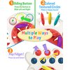 Yetonamr Baby Sensory Montessori Toys for 6-12-18 Months, Pull String Silicone Teething Toy, Stocking Stuffers Birthday Gift Travel Toy for 1 2 Year Old Boy Girl Infant Toddlers 8 9 10 Months Old