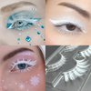 Luwigs White False Eyelashes Cosplay Halloween White Lashes Extension Tools Reusable Natural Looking Anime Makeup Masquerade Party