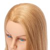 Hairlink 24-26'' Mannequin Head With Human Hair Styling Training Head Dolls for Cosmetology Manikin Maniquins Practice Head with Stand