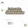 Desert Cactus University of California Santa Barbara Gauchos Vinyl Decal Laptop Water Bottle Car Scrapbook (70's Name Sticker)