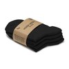 Hugh Ugoli Diabetic Socks for Men, Loose Ankle Socks Bamboo, Extra-Wide, Thin, Seamless Toe and Non-Binding Top, 4 Pairs, Black, Shoe Size: 11-13