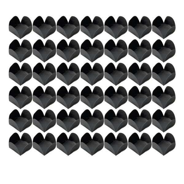 DOITOOL Mini Muffins 200pcs Chocolate Wrappers Black Chocolate Paper Truffle Cups Paper Candy Cups Dessert Chocolate Packaging Liners for Wedding Birthday (Black) Mini Cake Boxes