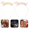 ABOOFAN 2pcs Divorce Headband Hair Ties for Women Divorced Hair Band Letters Hair Band Photo Ornament Lady Letters Headpiece Womens Hair Accessories Party Hat Crown Alloy Woman