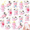 Jenaai 36 Pcs Cute Rubber Cows Bulk Squeak Floating Cow for Kids Bath Toys Rubber Animals Swimming Shower Bathtub Toy Favors for Party Baby Shower Pool Car Dashboard Decor Carnival Gift