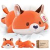Mewaii Cute Fox Plush Pillow, Kawaii Plushies Red Fox Stuffed Animals, Squishy Plushies, Cuddle Plush Pillow for Boys & Girls