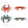 AUEAR, 2 Pack Fake Animal Sea Life Blue Red Crabs Action Figures Ocean Model Ornament for Swim Bath