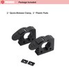 Pikioraz 2PCS Quick-Release Clamp Mount, Rubber Clamp Grip for 1" - 1-1/2" Diameter Tools and Equipment Used on Off-road vehicle, UTV, ATV, Van, Trucks, Boat & Train