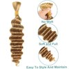 Human Braiding Hair For Boho Braids No Weft Deep Wave Bulk Human Hair for Braiding 18Inch-50g Brazilian Virgin Human Hair Extensions Wet and Wavy 27#