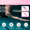DOOHALO Ankle Weights Wrist Weights for Women Adjustable Arm Leg Weights for Women Weighted Wristbands for Walking Pilates Yoga, Aerobics 2 Pieces in Set 1lb Each