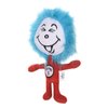 Dr. Seuss for Pets The Cat in The Hat Thing 1 Big Head Plush Dog Toy | Small Dog Toys, 9 Inch Dog Toy from The Cat in The Hat | Red, White, and Blue Stuffed Animal Dog Toy from Dr. Seuss Collection