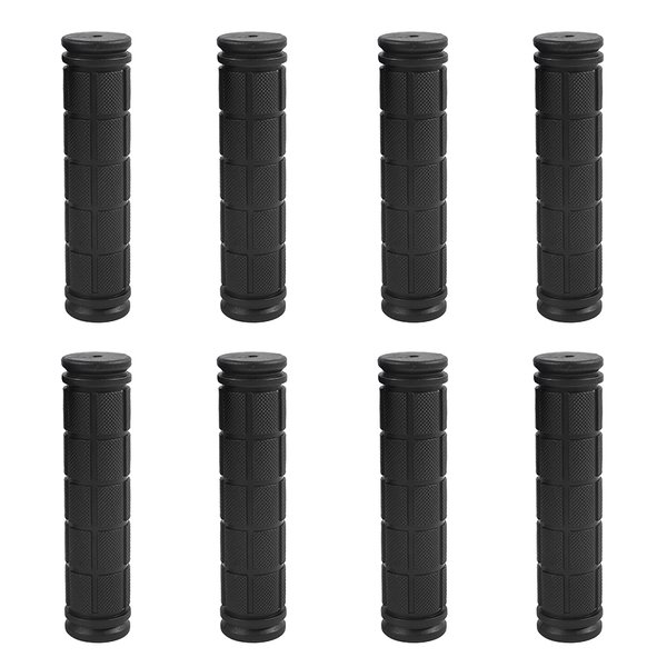 Bicycle Handlebar Grips, 4 Pairs, Non Slip Rubber Mountain Bike Handlebar BMX/MTB Bike Grips for Kids Girls Boys, Black