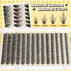 Yawamica Natural Lash Clusters Kit Wispy Eyelash Clusters Lash Extension Kit 10-16mm Mix Length Cluster Eyelash Extensions C Curl Individual Lashes with Lash Cluster Glue Lash Tweezers DIY Lash Kit