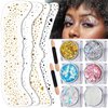 FANDAMEI Face Glitter, 6 Colors Face Glitter Gel+ 4PCS Glitter Freckles Face. Body Glitter Gel, Hair Glitter, Face Glitter Makeup. Glitter Face Speckles, Makeup Patches. Body Face Glitter