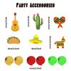 Recosis Mexico Party Decorations, Fiesta Paper Fans Pom Poms Picado Banner Pennant Garland String Hanging Swirls Decorations for Mexican Fiesta Cinco De Mayo Taco Themed Birthday Party Supplies