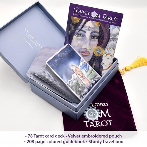 Lovely Om Tarot Deck - Spiritual Tarot Cards with Guidebook | Nature Beings, Hindu Gods and Goddesses, Chakras, Yoga, Meditation, Divination and Spiritual Growth