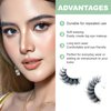 Wffenhefragrance 3D Curl Artificial Mink Eyelashes - Fluffy Wispy Lashes 10 Pairs|Natural Look,Easy to Apply&Reusable|Perfect for Daily Wear,Parties&Special Occasions|9-16-18mm