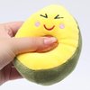 Jowxsx Dog Chew Toy, Avocado Squeaky Dog Toys, Tough & Chew Resistant, Creative Pet Toy, Soft Plush Avocado Shape Tooth Cleaning Dog Chew Toys for Puppy, Small, Middle, Big Dogs Yellow