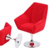 Agatige Miniature Chair, Rotate Flocking Chair Dollhouse Furniture for 1:12 Miniature Doll House Accessories(Red)