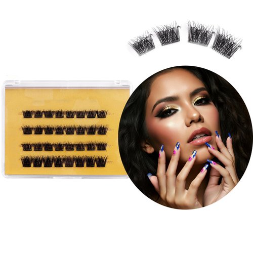 Rneracle, Wyelashes, Lashs, Fake lashes,Lashes, DIY Adhesive False Eyelashes, 5D Simulation of Natural Curling, No Glue Required, Reusable, Female Eyelash Decoration (Doll Eye)