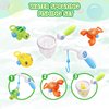 Baby Bath Toys for Toddlers, Bath Toys Set for Toddlers 1-3, Bathtub Toys with Dinosaur Colorful Whirling Wheel,Fishing Games,No Hole Animal Bath Toys for Baby Kids Girls Boys