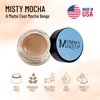 Mommy Makeup Waterproof Cream Eyeshadow | Any Wear Creme in Misty Mocha (A Matte Cool Mocha Beige) for Eyes, Cheeks & Lips | Ultimate Multi-tasking Cream to Powder Eye Shadow