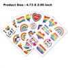 Ooopsiun 80 Pcs Rainbow Temporary Tattoos -10 Sheets Pride Tattoos Flower/Heart/Rainbow Tattoos for Pride Festivals