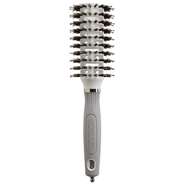 Olivia Garden Ceramic + Ion Turbo Vent Combo Hair Brush (ionic & 100% boar bristles) CITV-COMD (Medium 2 1/2")