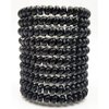 Hodooly 15 Pcs Spiral Hair Ties, Black Coil elastics Hair Ties, Black Small Spiral Hair Ties,No Crease Hair Coils, Telephone Cord Plastic Hair Ties (15 black)